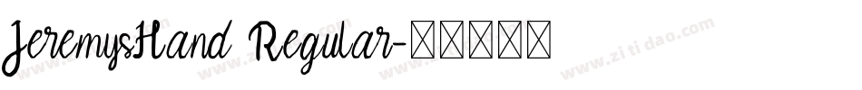 JeremysHand Regular字体转换